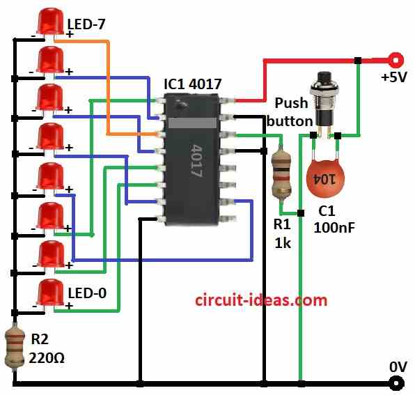 Simple Decimal Counter Circuit Diagram