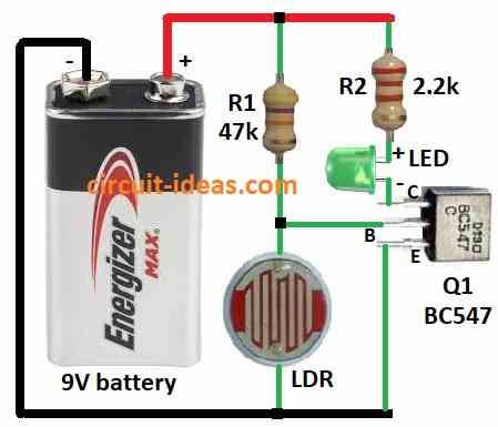 Simple Door Keyhole Light Circuit Diagram