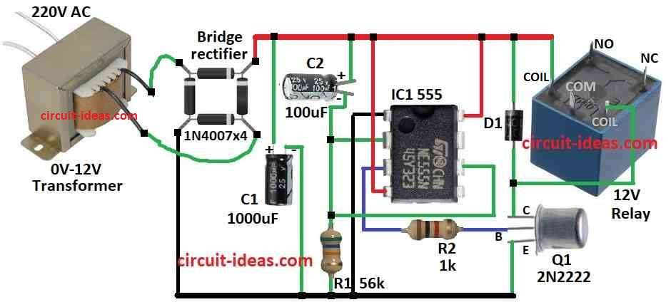 Power ON Delay Circuit Diagram
