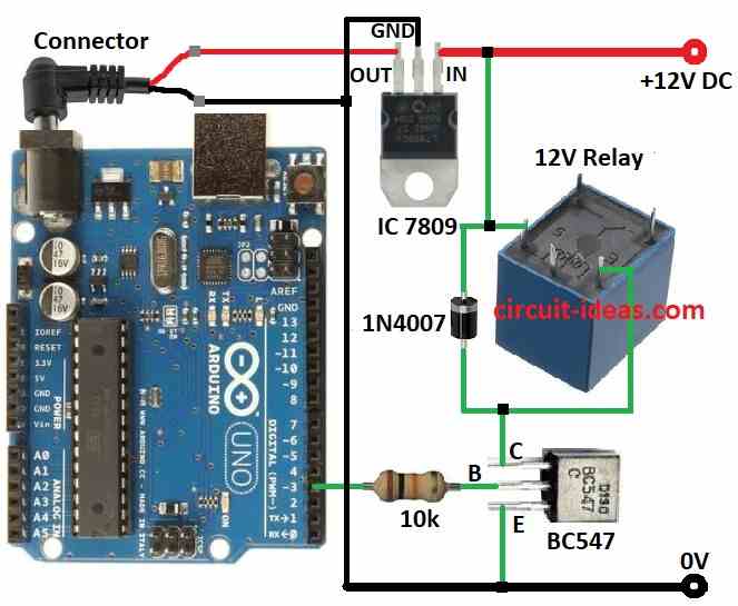 Arduino 2-Step Programmable Timer Circuit Diagram with Independent Output Delay Adjustment