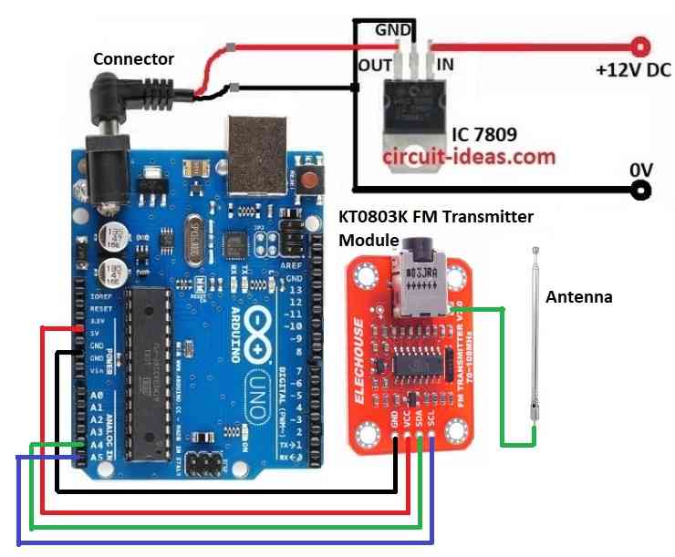 Simple Arduino FM Transmitter Circuit Diagram