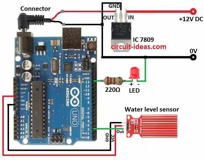 How to Create a Water Level Sensor Circuit Diagram with Arduino 