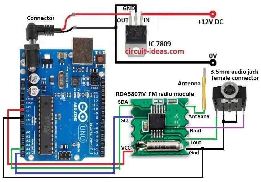 Simple Arduino FM Receiver Circuit Diagram