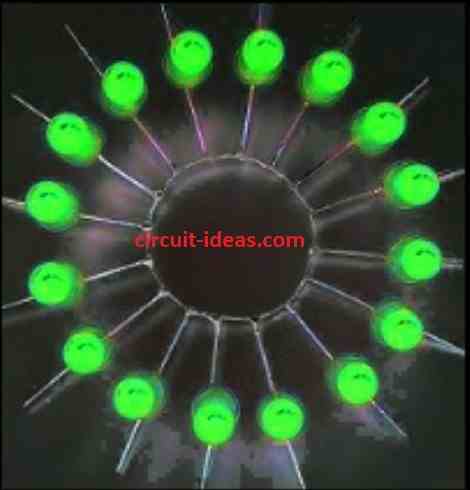 Circular LEDs Circuit diagram