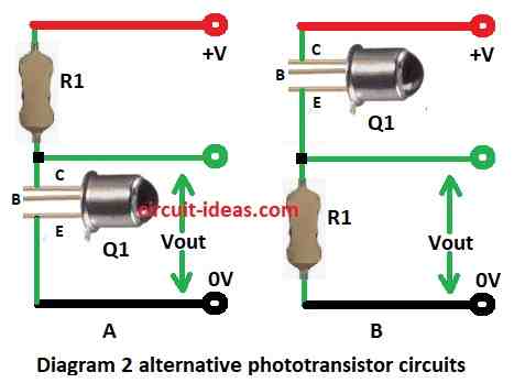 alternative phototransistor circuits 