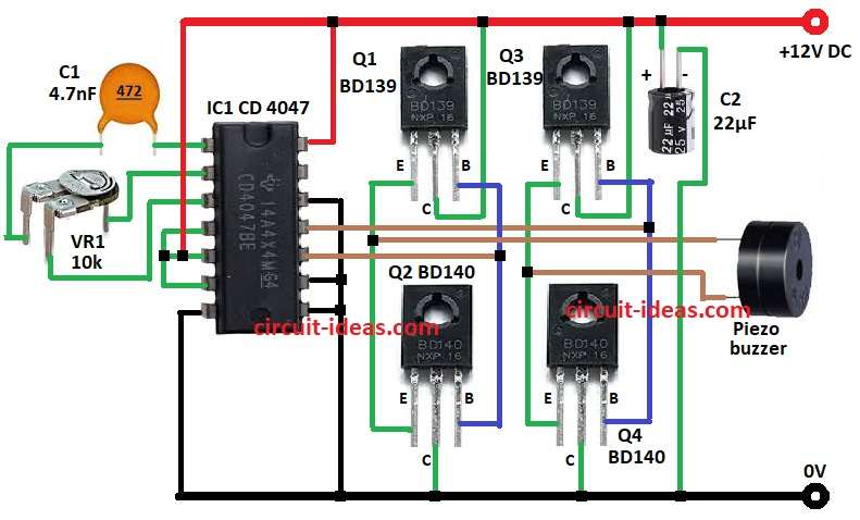 Simple Ultrasonic Mosquito Repellent Circuit Diagram