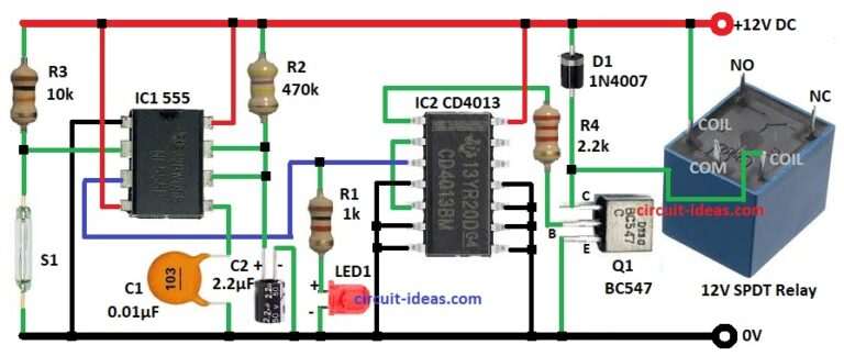 Magnetic Proximity Switch Sensor Circuit - Circuit Ideas for You