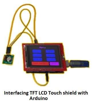 Interfacing TFT LCD Touch shield with Arduino Circuit Diagram