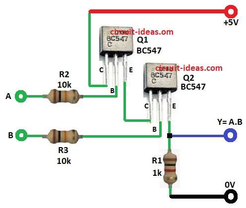AND Gate Circuit Diagram using Transistors