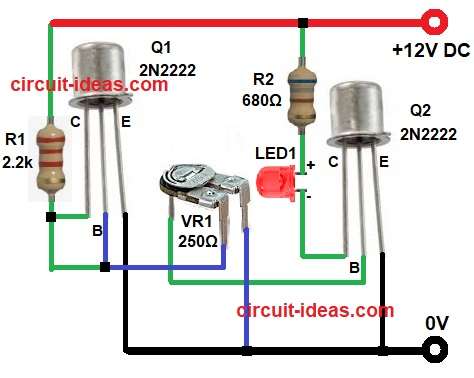 Simple Battery Level Indicator Circuit Diagram