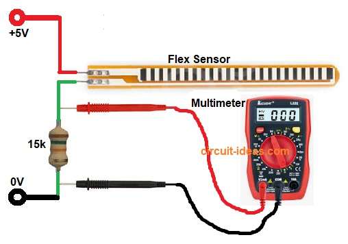 Measuring Bend Angle using a Flex Sensor Circuit Diagram
