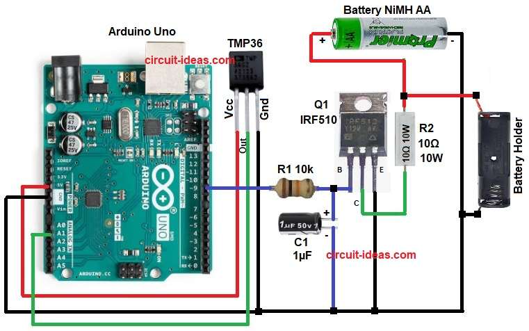 Arduino Battery Charger Circuit Diagram
