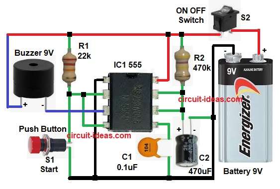 5 Minutes Timer Circuit Diagram