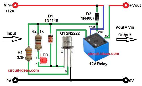 Simple 12V Protection and Soft Start Circuit Diagram