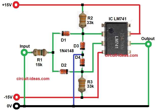 Dual Threshold Voltage Comparator Circuit Diagram using IC LM741